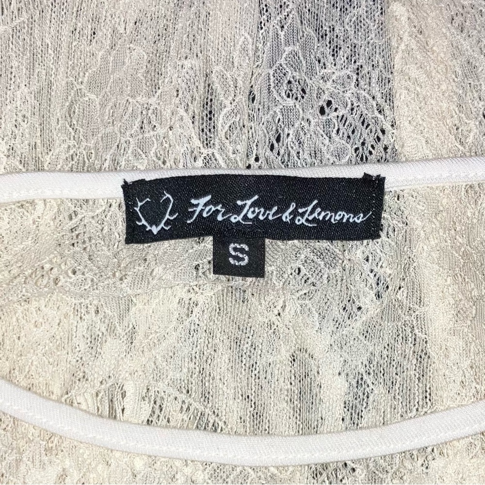 For Love And Lemons White Lace Mini Dress *Note LACE OVERLAY ONLY - Picture 5 of 8